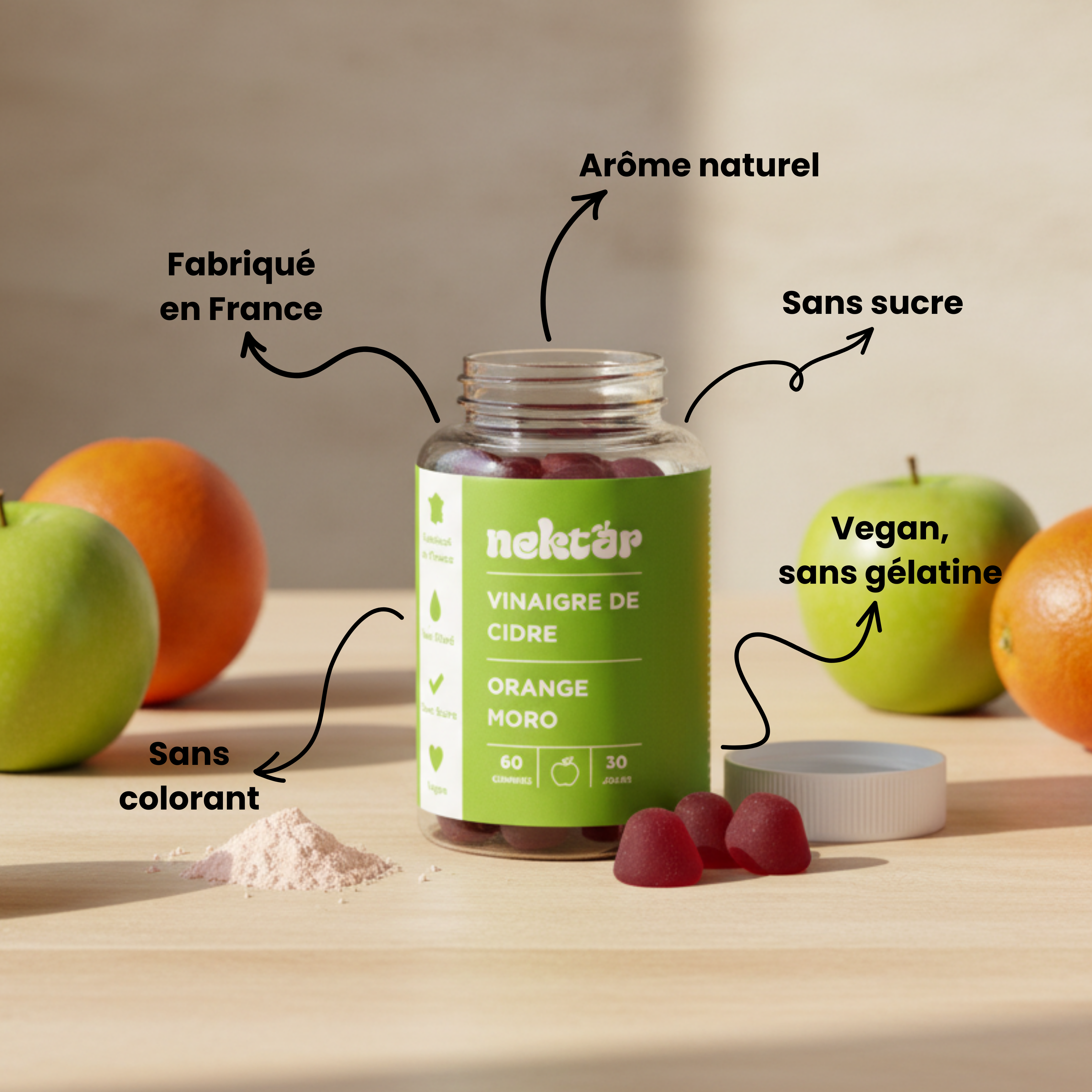 Gummies Vinaigre de Cidre Nektar Produits
