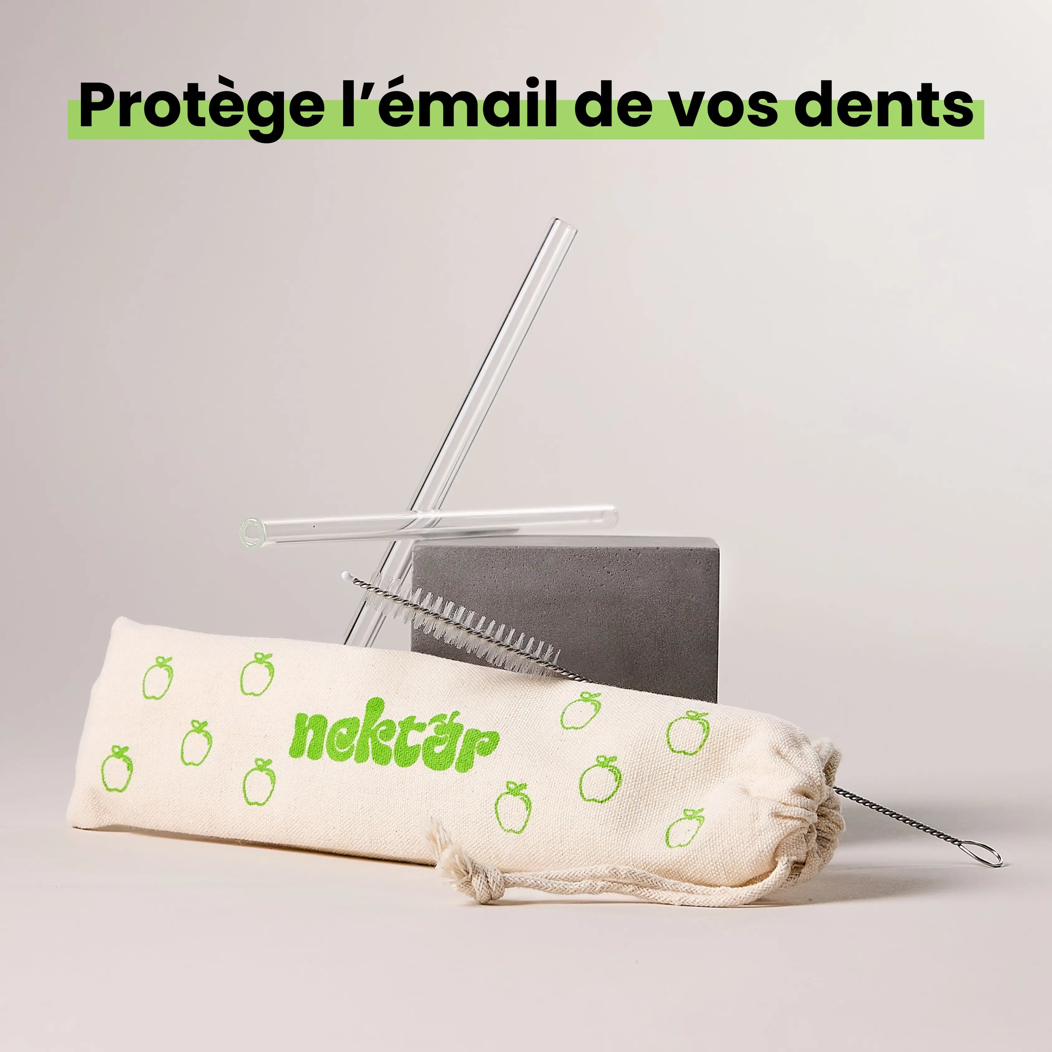 Kit pailles en verre Nektar