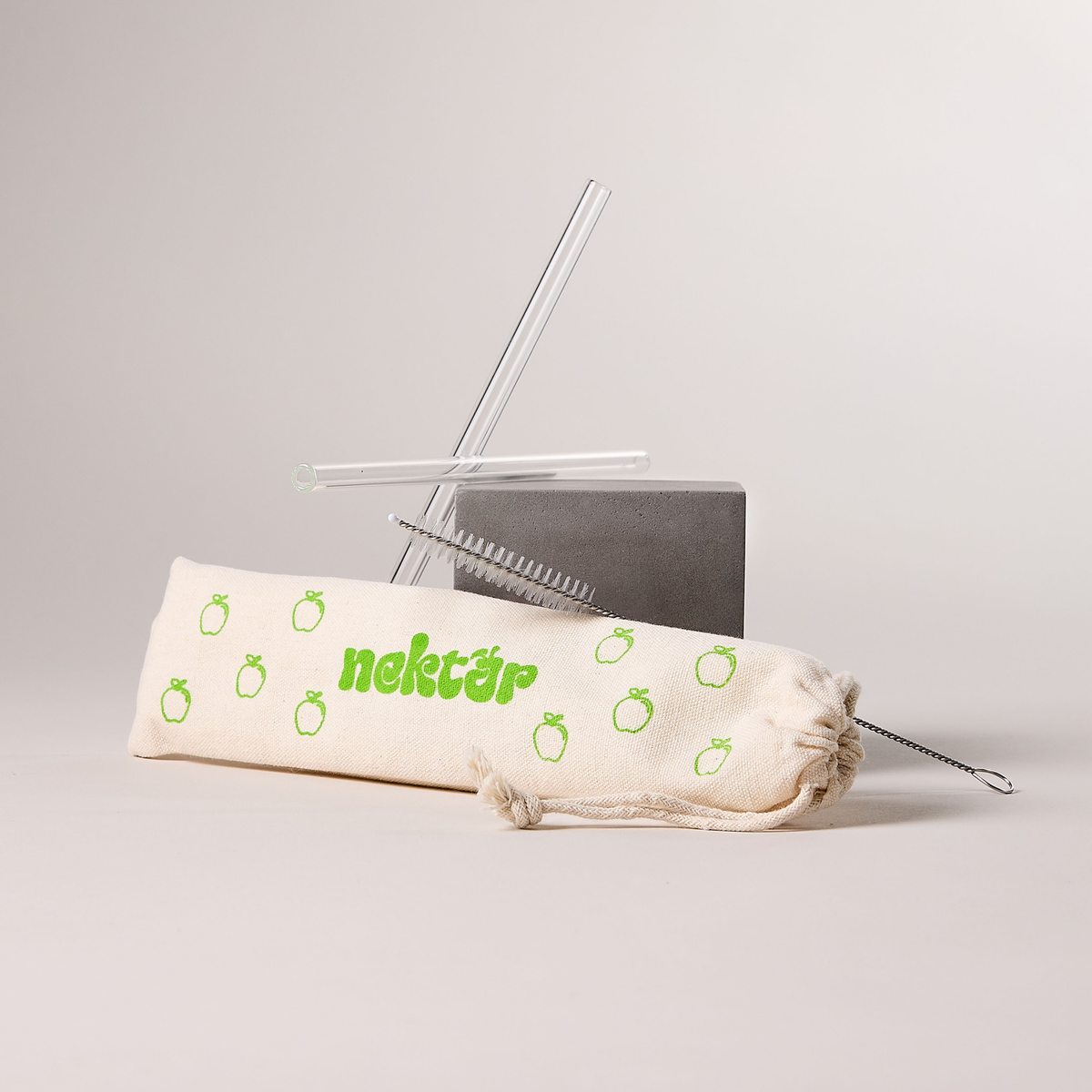 Kit pailles en verre Nektar Produits